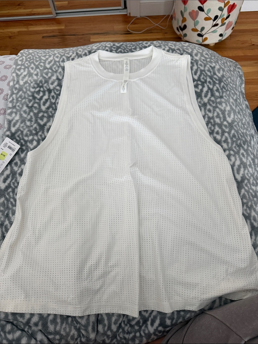 Lululemon White Athletic Tank Top